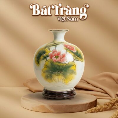 Bình Hút Lộc Liên Hoa Cát Tường Vẽ Vàng Cao 30cm BT-BHL84 - Ảnh đại diện