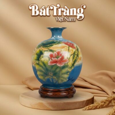 Bình Hút Tài Lộc Vẽ Vàng Liên Hoa Cát Tường Cao 30cm BT-BHL86 - Ảnh đại diện