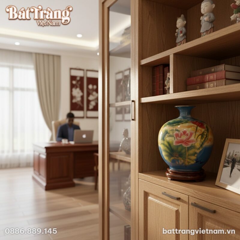 Bình Hút Tài Lộc 30cm đặt gọn gàng trên bàn làm... Bình Hút Tài Lộc 30cm đặt gọn gàng trên bàn làm...