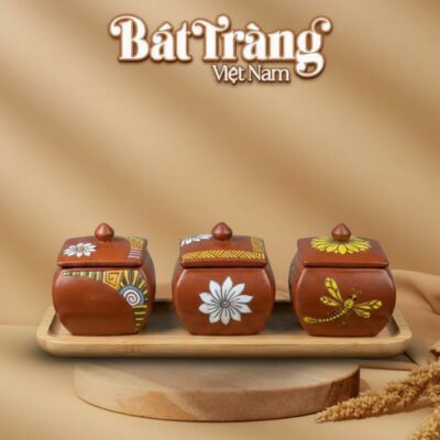 Bộ 3 Hũ Đựng Mứt Tết Họa Tiết Thổ Cẩm Gốm Bát Tràng BT-KM34 - Ảnh đại diện