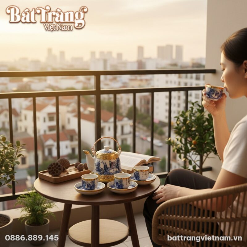 Một người đang nhâm nhi trà chiều với bộ ấm ché... Một người đang nhâm nhi trà chiều với bộ ấm ché...