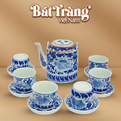Bộ ấm tích men lam vẽ hoa dây Bát Tràng BT-AC53 - Ảnh đại diện