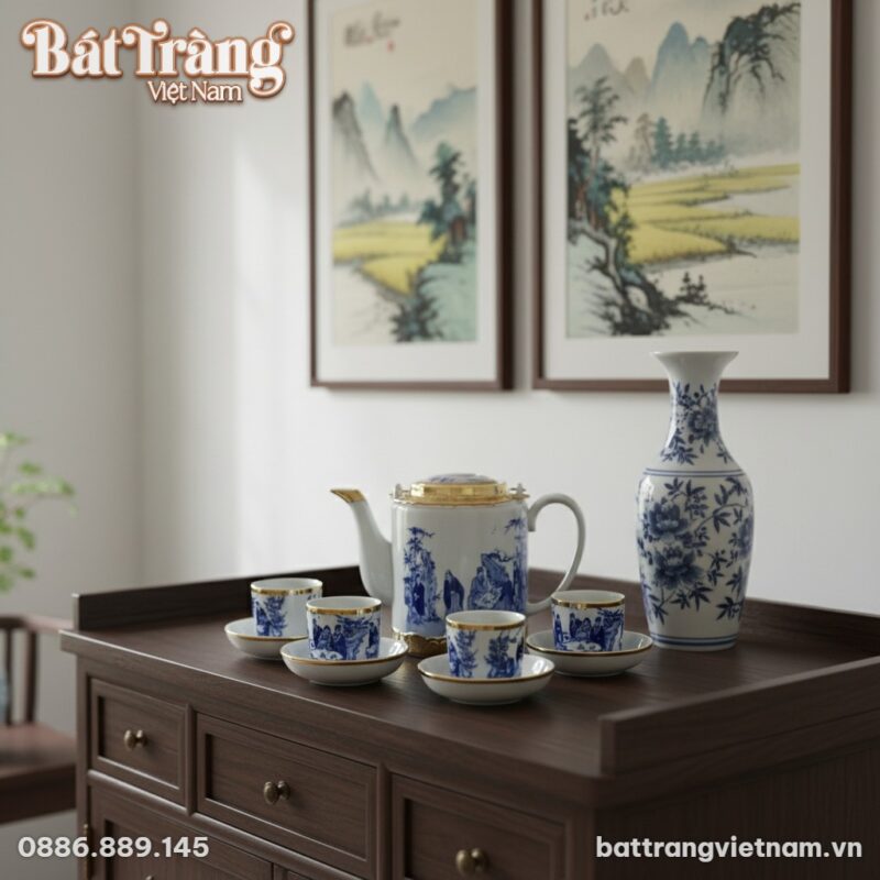 Toàn cảnh Bộ ấm tích Trúc Lâm Thất Hiền 1500ml ...