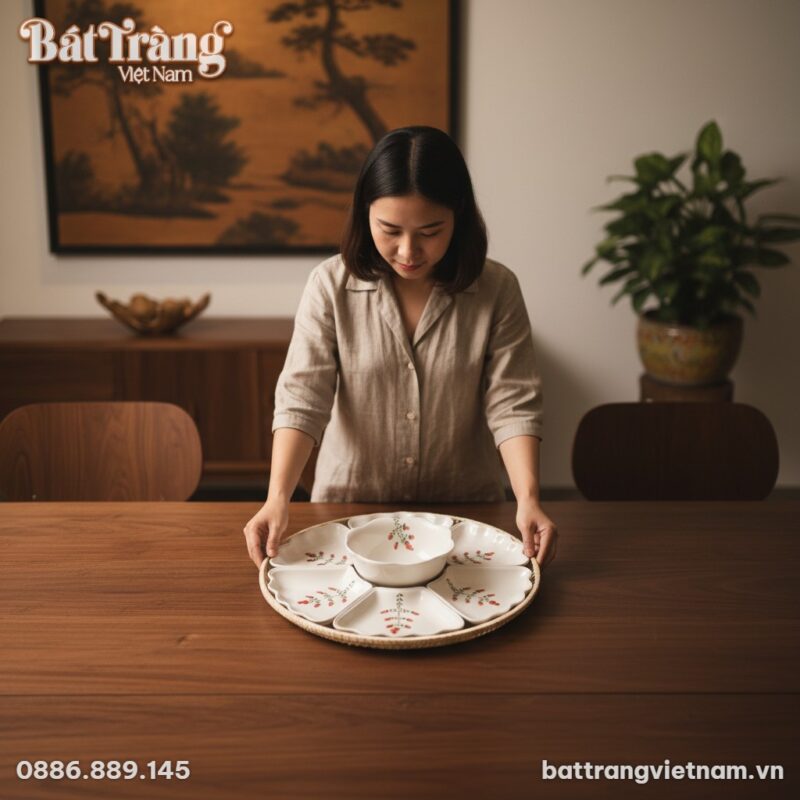 góc chụp từ trên cao xuống cận cảnh 1 người phụ...