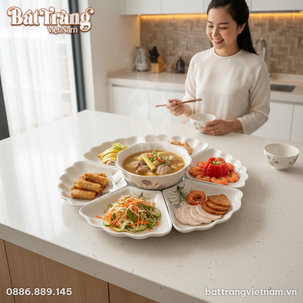 Cảnh bữa ăn gia đ&igrave;nh Việt Nam ấm c&uacute;ng trong kh&ocirc;...