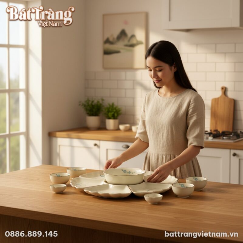 Cận cảnh một người phụ nữ trong trang phục hiện...