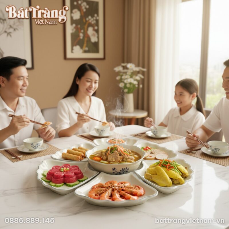 cận cảnh Bữa cơm gia đình ấm cúng kiểu Việt với...