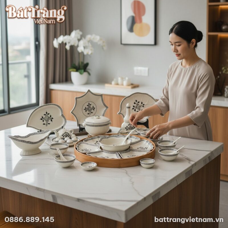 Một người phụ nữ Việt Nam trong trang phục ở nh...