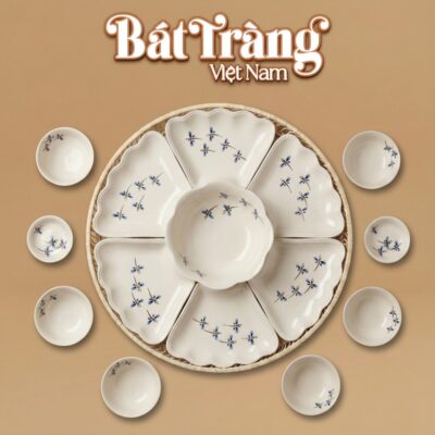 Bộ Bát Đĩa Hoa Mặt Trời Vẽ Đàn Chuồn Bát Tràng BT-MT21 - Ảnh đại diện