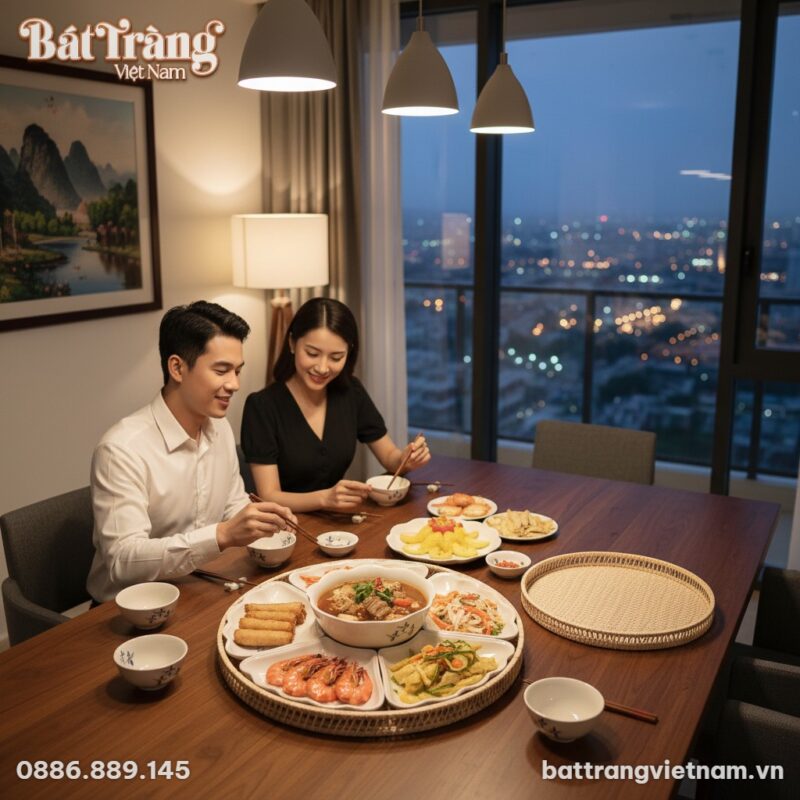 Một buổi tiệc nhỏ thân mật trong căn hộ chung c...