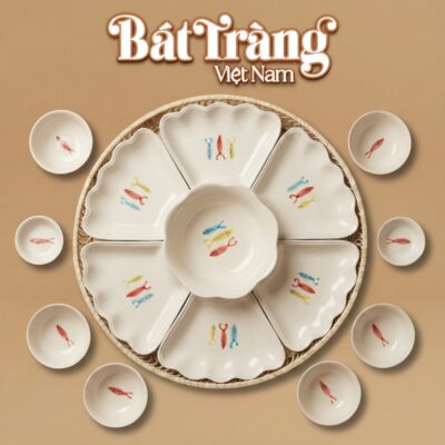 Bộ Bát Đĩa Hoa Mặt Trời Vẽ Cá Màu Bát Tràng BT-MT25 - Ảnh đại diện