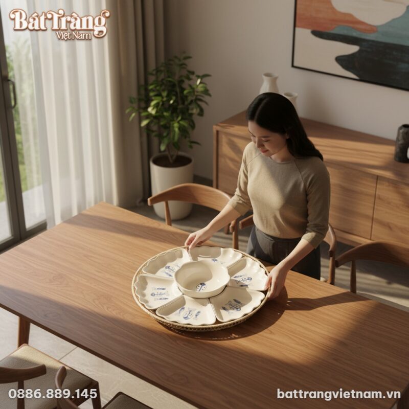 cận cảnh Một người phụ nữ Việt Nam trang phục ở...