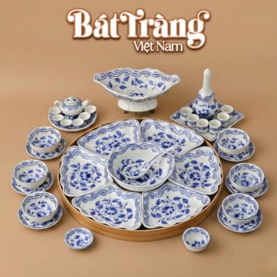 Bộ Bát Đĩa Hoa Mặt Trời Vẽ Tay Hoa Mẫu Đơn Men Lam BT-MT13 - Ảnh đại diện