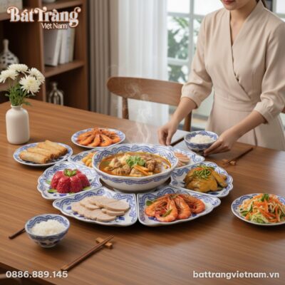 Một bữa cơm gia đình Việt Nam ấm cúng trong khô...