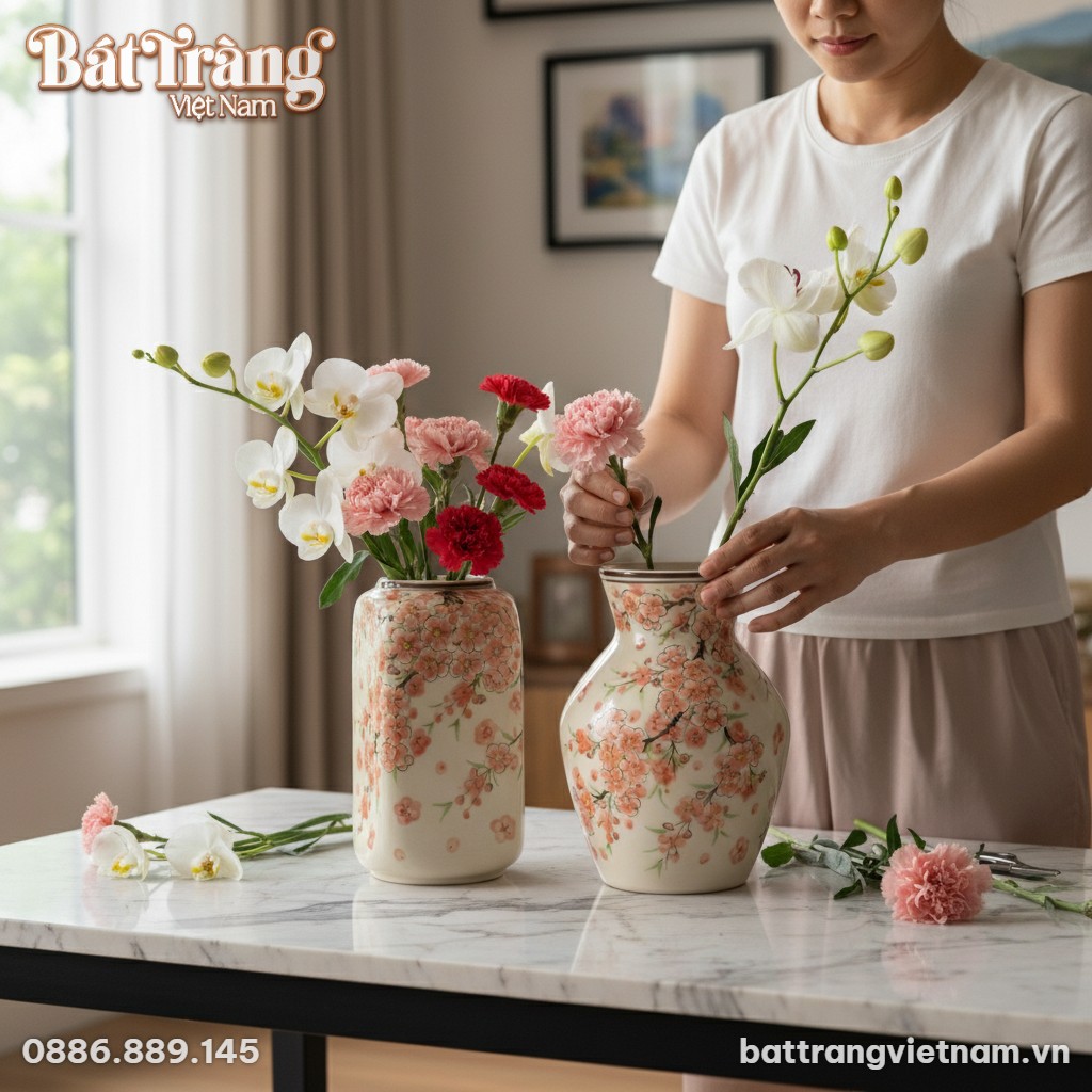 Một góc phòng khách kiểu Việt Nam hiện đại, ánh...