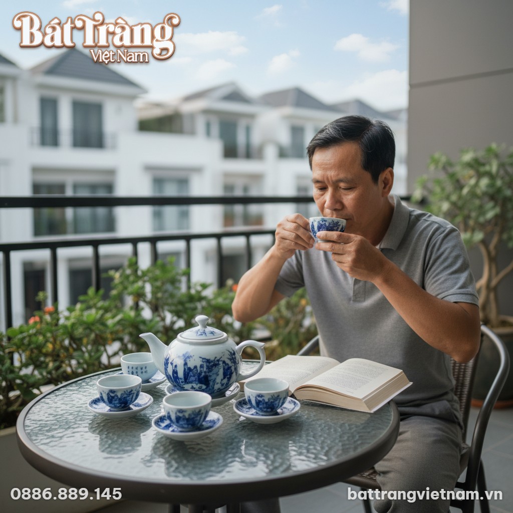 Góc nhìn từ trên cao xuống bàn làm việc tại căn...