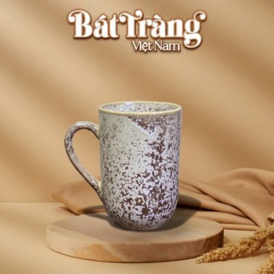 Cốc sứ Bát Tràng Men Hoả Biến Dáng Trụ Có Quai LS-26 - Ảnh đại diện