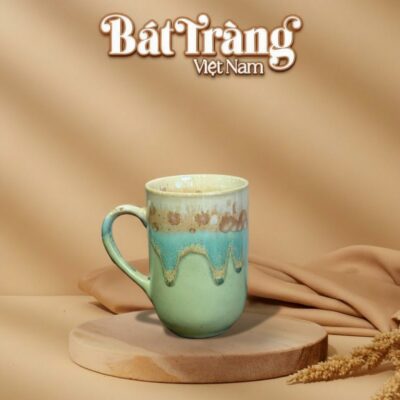 Cốc sứ Bát Tràng Men Hoả Biến Dáng Trụ Có Quai LS-27 - Ảnh đại diện