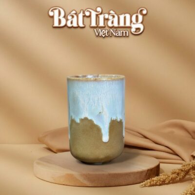 Cốc sứ Bát Tràng Men Hoả Biến Dáng Trụ Không Quai LS-25 - Ảnh đại diện