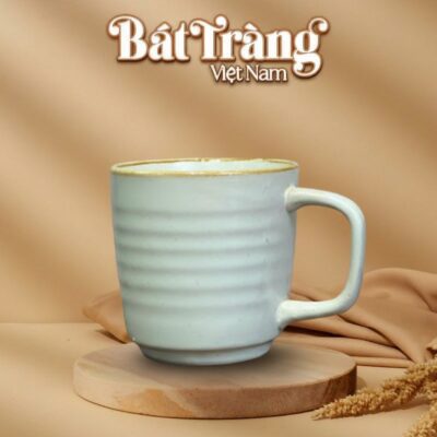 Cốc Sứ Bát Tràng Men Hoả Biến Dáng Trụ Quai Tròn LS-32 - Ảnh đại diện