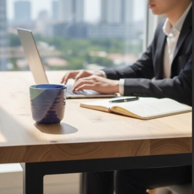 Một chiếc cốc sứ Bát Tràng men hoả biến đặt tin...