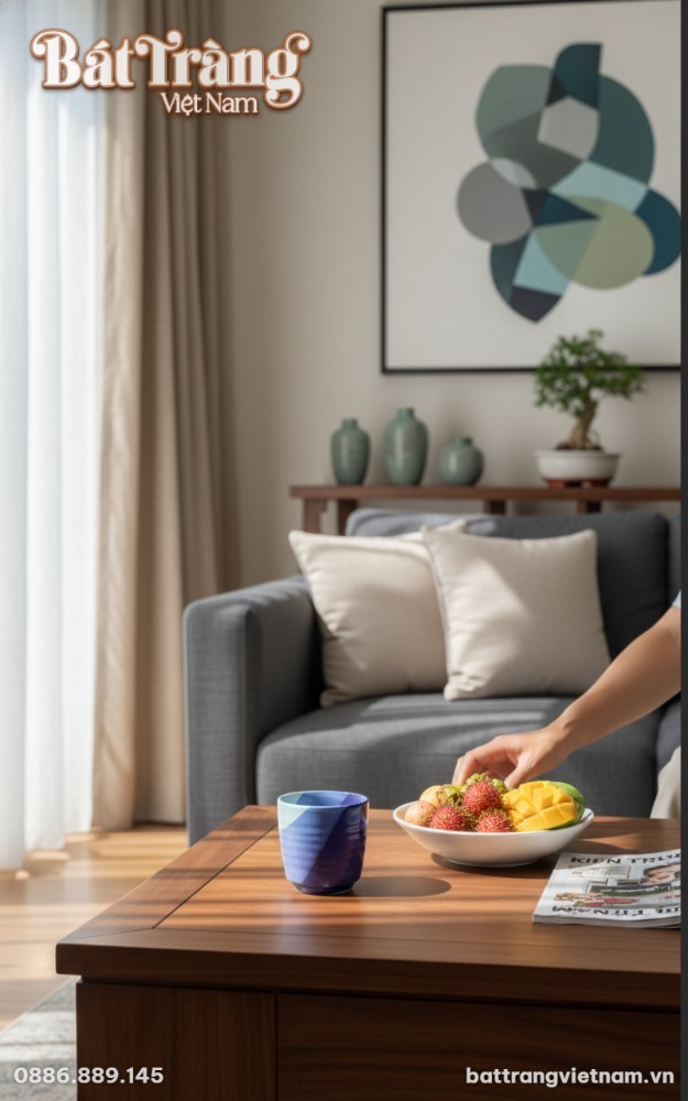 Cốc sứ men hoả biến bền màu và dễ vệ sinh sau khi sử dụng