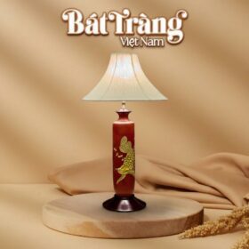 Đèn Ngủ Gốm Sứ Trang Trí Họa Tiết Cá Chép Vàng BT-DN16