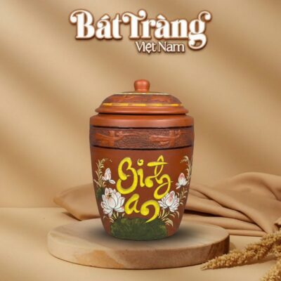 Hũ Đựng Gạo Bát Tràng Chữ "Bình An" Họa Tiết Hoa Sen BT-HG07 - Ảnh đại diện