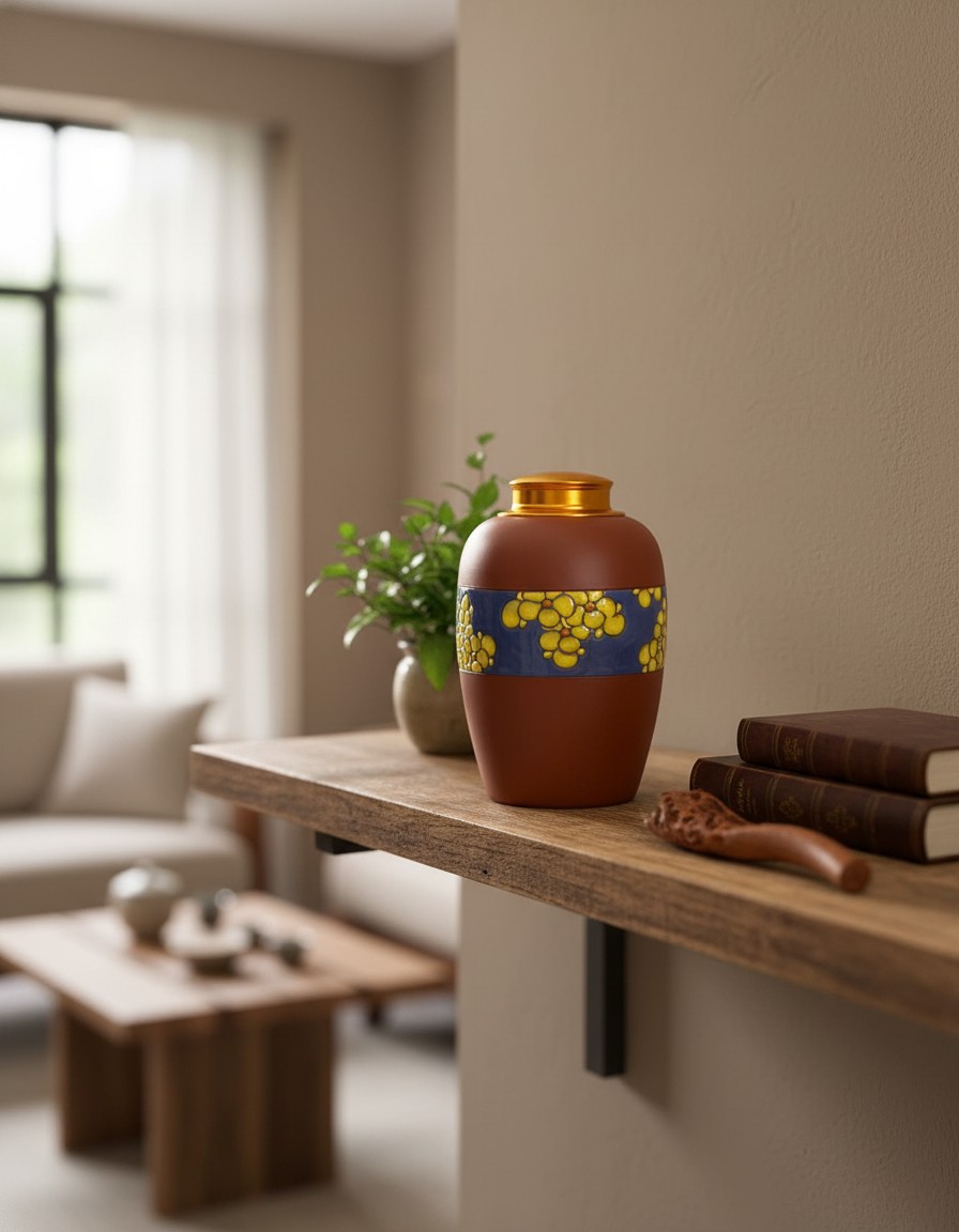 Hũ đựng tr&agrave; l&agrave;m từ chất liệu đất đỏ kh&ocirc;ng tr&aacute;ng men độc đ&aacute;o