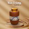 Hũ đựng trà gốm sứ đất đỏ Bát Tràng dáng trụ hoạ tiết hoa mai trắng BT-HĐT13 - Ảnh đại diện