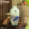 Kích thước Lọ Hoa Men Trắng Vẽ Sen Vàng Kim Bát Tràng BT-LH30