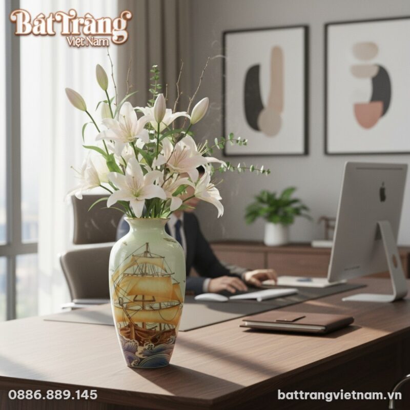 Lọ hoa Thuận Buồm Xuôi Gió cao 29cm đặt tinh tế... Lọ hoa Thuận Buồm Xuôi Gió cao 29cm đặt tinh tế...