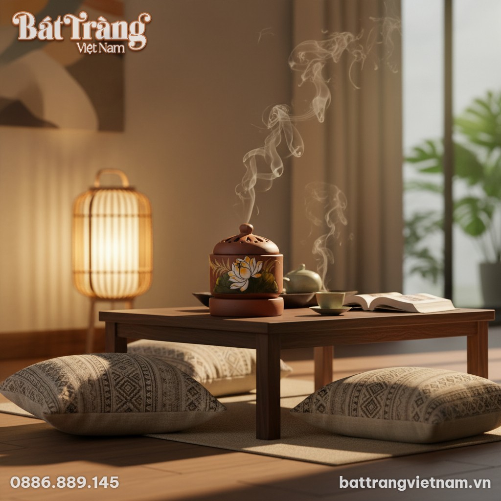 Một góc phòng thiền trong căn hộ hiện đại Việt ...