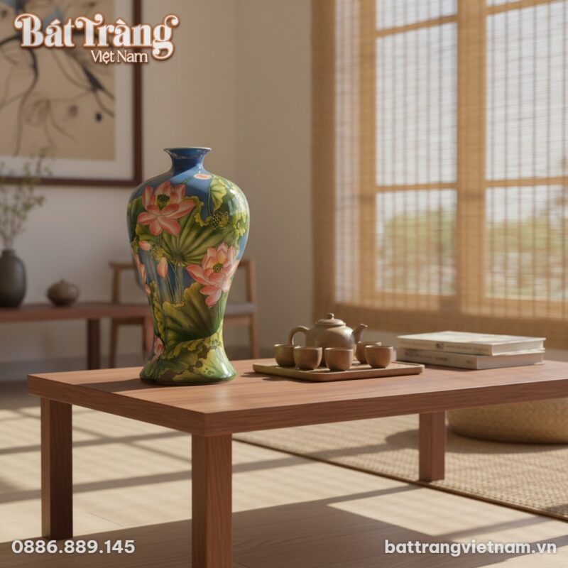 Bình Mai Bình Tích Lộc gốm Bát Tràng cao 56cm đ... Bình Mai Bình Tích Lộc gốm Bát Tràng cao 56cm đ...