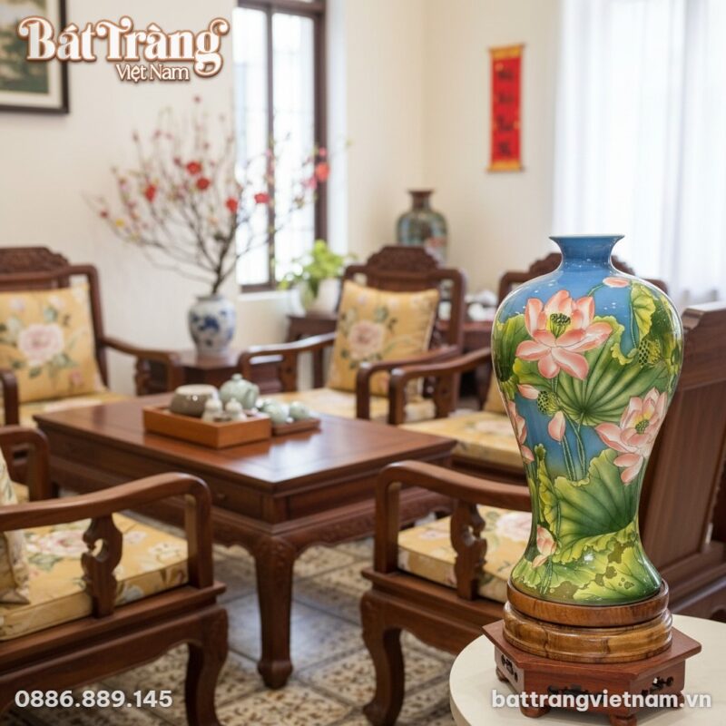 cận cảnh Bình Mai Bình Tích Lộc gốm Bát Tràng c... cận cảnh Bình Mai Bình Tích Lộc gốm Bát Tràng c...