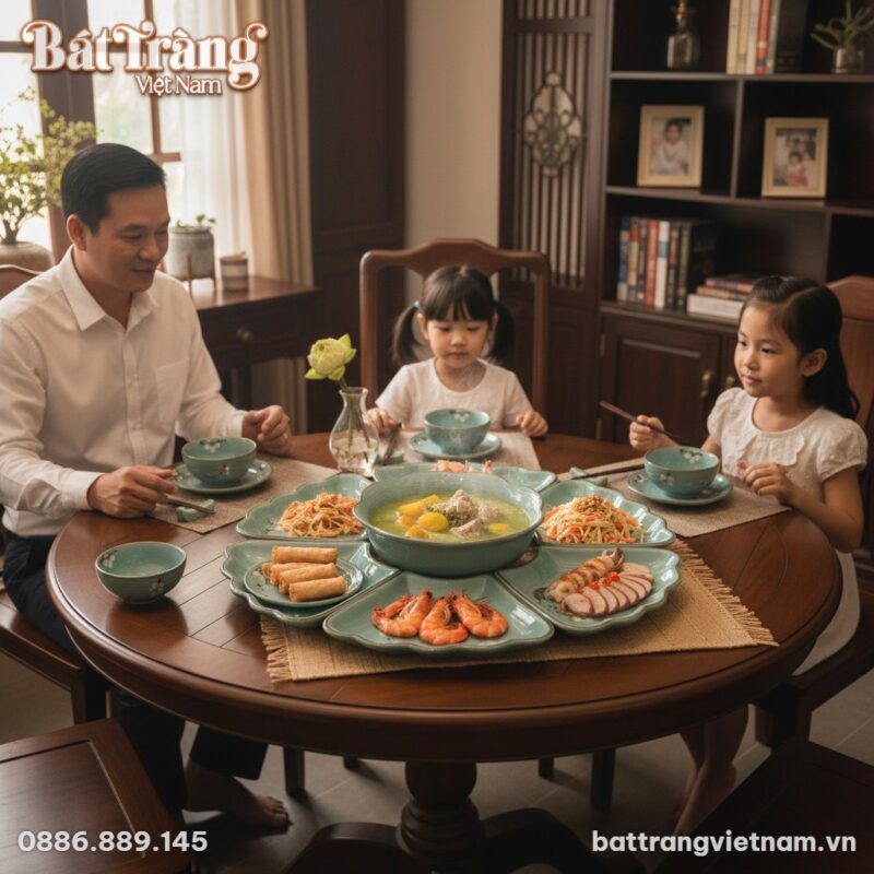 cận cảnh cả gia đình Việt 4 người đang quây quầ...