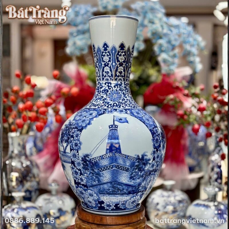 Họa tiết Cột Cờ Hà Nội, biểu tượng của sự kiên định và vững chãi.