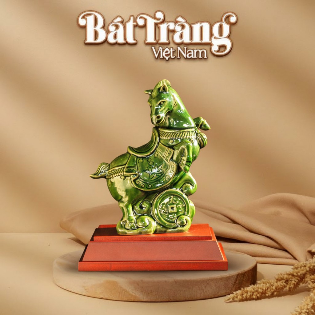Tượng Ngựa Phong Thủy Men Ngọc
