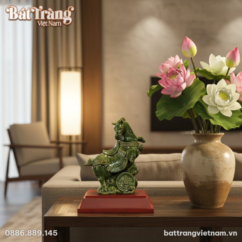 cận cảnh Tượng ngựa men ngọc 21cm (có đế gỗ) nổ... cận cảnh Tượng ngựa men ngọc 21cm (có đế gỗ) nổ...