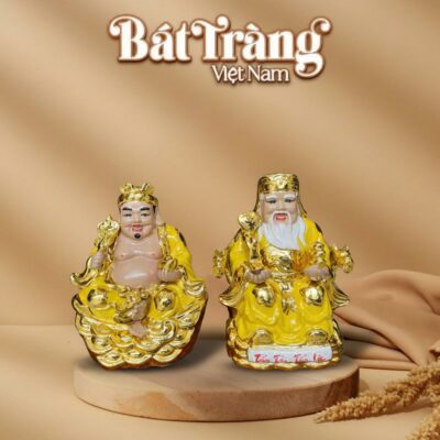 Tượng Thần Tài - Thổ Địa màu vàng dát vàng BT-TTTĐ01 - Ảnh đại diện
