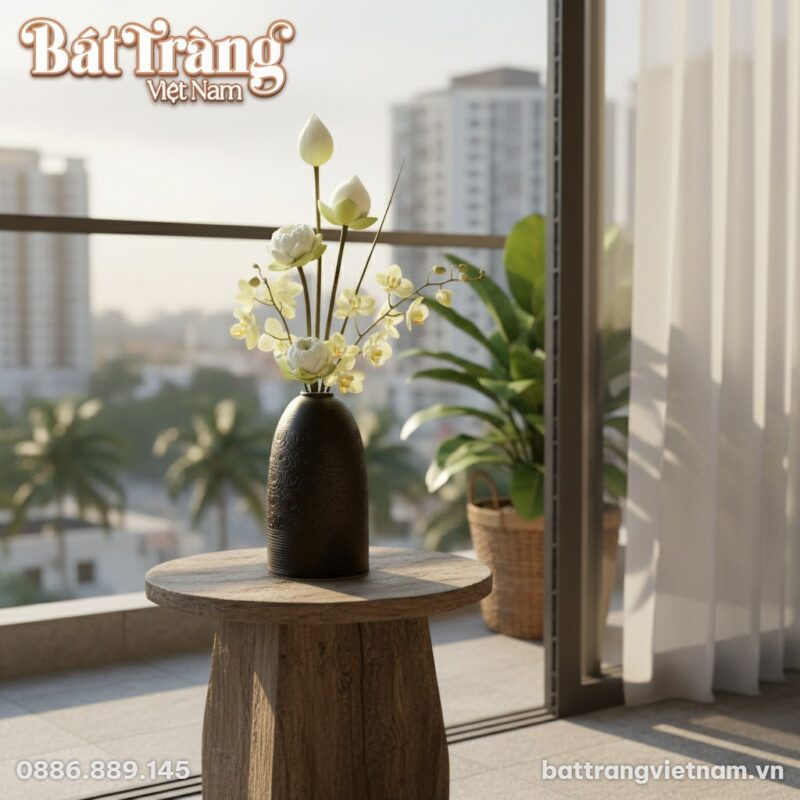 Góc ban công căn hộ chung cư cao cấp tại Việt N...