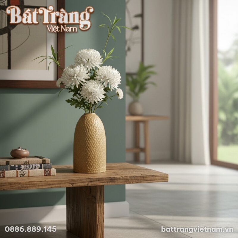 Lọ hoa BT-LH93 đặt trên kệ gỗ tự nhiên cùng vài... Lọ hoa BT-LH93 đặt trên kệ gỗ tự nhiên cùng vài...