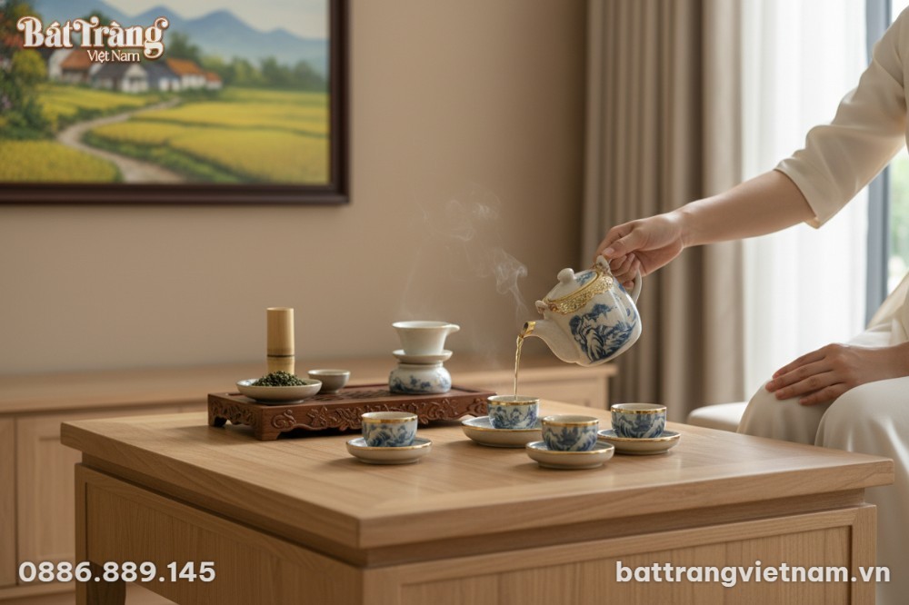 Một góc phòng khách phong cách Á Đông hiện đại ...