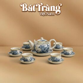 Bộ ấm chén men rạn