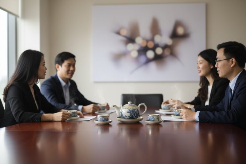 Bộ ấm trà dáng tròn thấp men rạn bọc đồng xuất ...