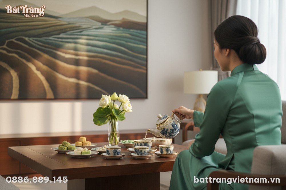 Một kh&ocirc;ng gian ph&ograve;ng kh&aacute;ch Việt hiện đại, ấm c&uacute;...