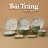 Bộ bát đĩa Bát Tràng men sứ trắng hoạ tiết chuồn xanh An Nhiên BD-65 - Ảnh đại diện