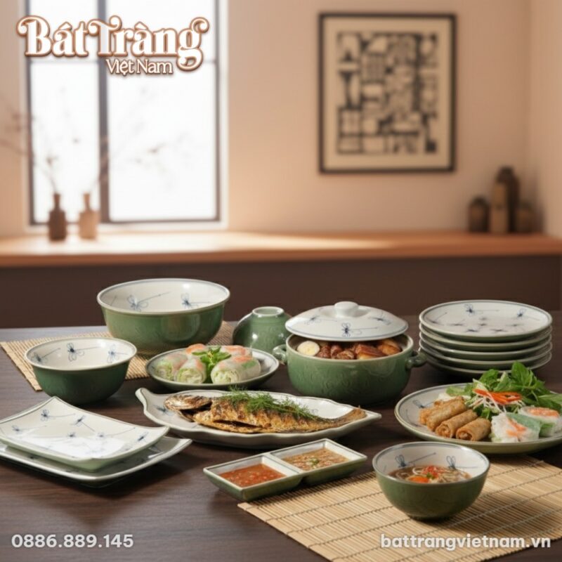 Cận cảnh một chiếc đĩa hình lá từ bộ bát đĩa Ch... Cận cảnh một chiếc đĩa hình lá từ bộ bát đĩa Ch...