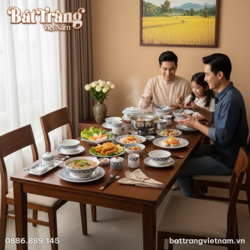 Một bữa cơm gia đình Việt hiện đại ấm cúng, bộ ...