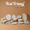 Bộ bát đĩa Bát Tràng men sứ trắng hoạ tiết sen nhã trọn bộ BD-76 - Ảnh đại diện